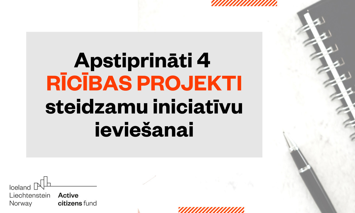 Rīcības projekti: Apstiprināti 4 rīcības projekti