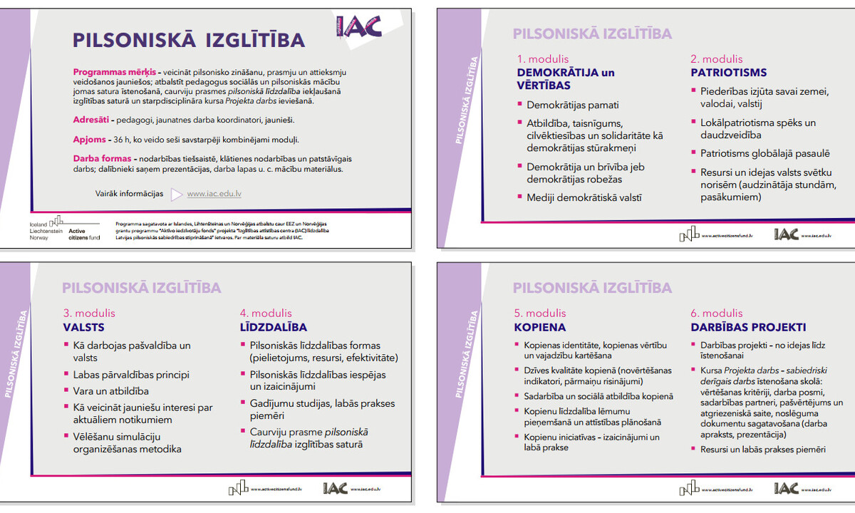 Izglītības attīstības centra tālākizglītības programmas pilsoniskās sabiedrības stiprināšanai