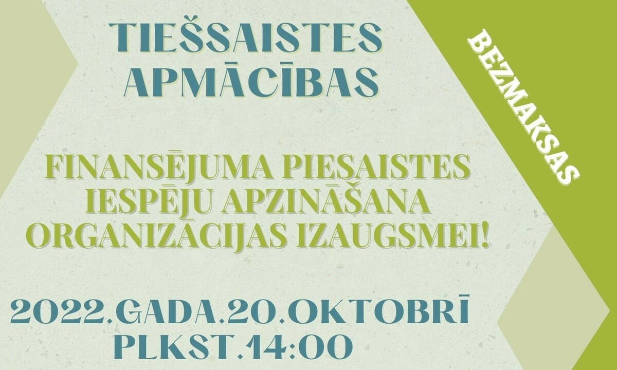 SATEKA aicina piedalīties tiešsaistes apmācībās par finansējuma piesaistes iespējām