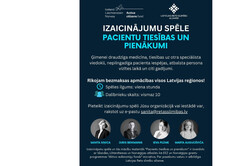 Latvijas Reto slimību alianse aicina pieteikties izaicinājumu spēlei  “Pacientu tiesības un pienākumi”