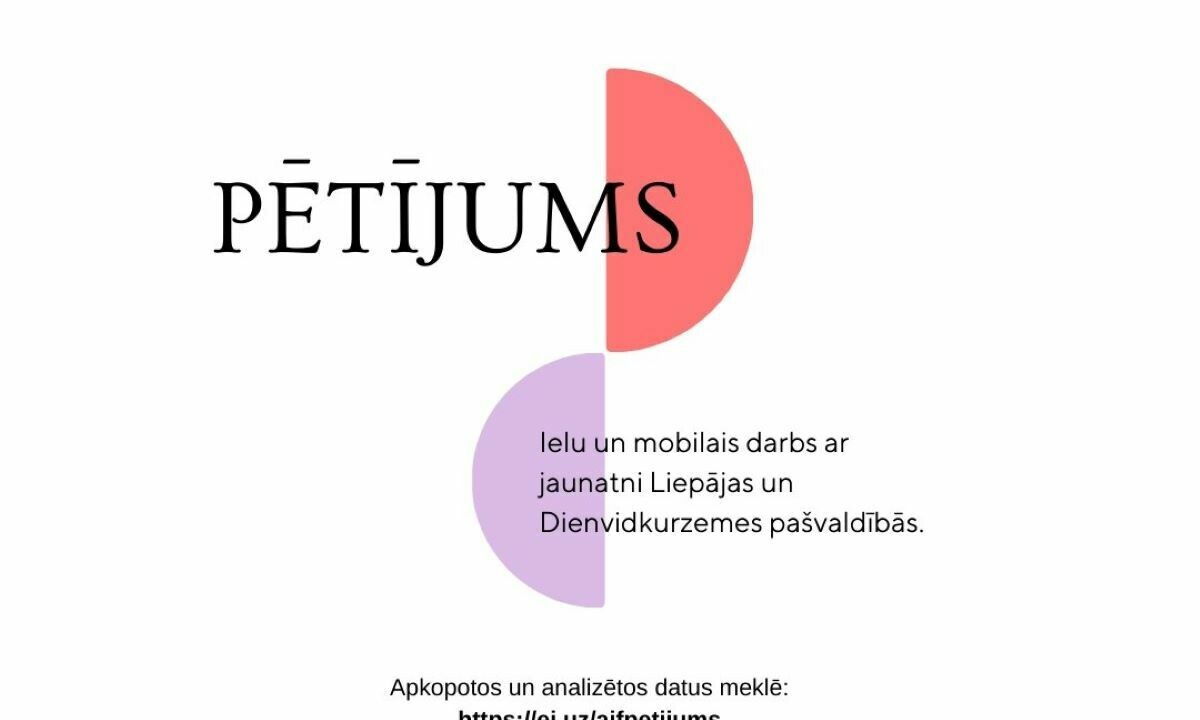 Izrstrādāts pētījums “Ielu un mobilais darbs ar jaunatni Liepājas un Dienvidkurzemes pašvaldībās”